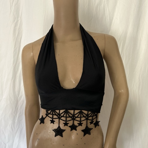 Stars Galaxy Celestial Rave Festival halter top - Picture 4 of 5